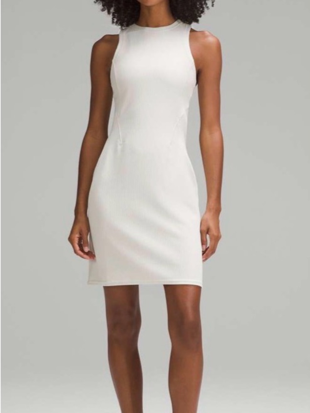 lululemon Bone Ribbed Softstreme Slim-Fit Tank Dress